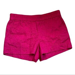 J. Crew Jacquard Hot Pink Magenta Shorts Size 6